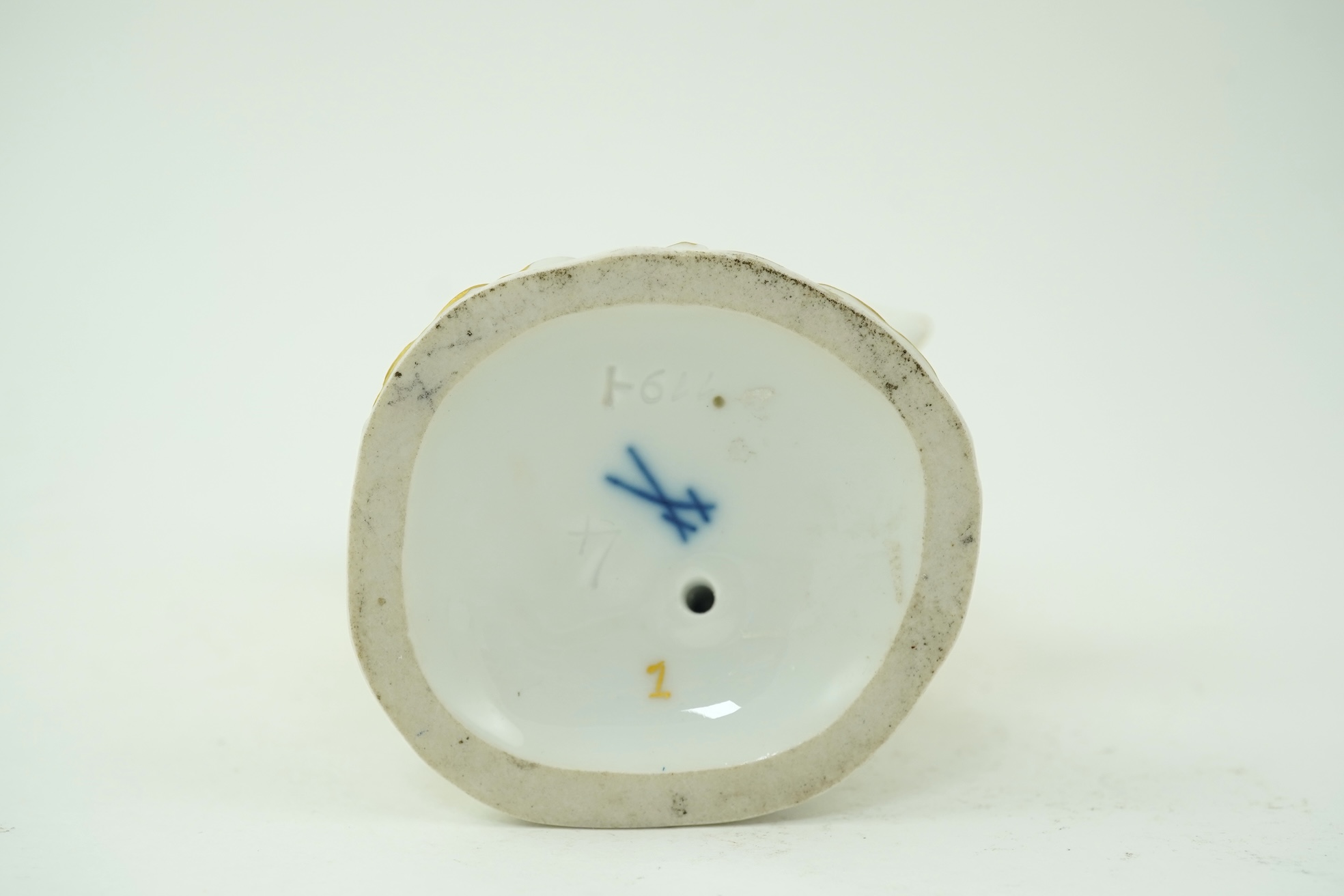 A Meissen monkey band figure of piccolo player modelled after J. J. Kaendler, 20th century